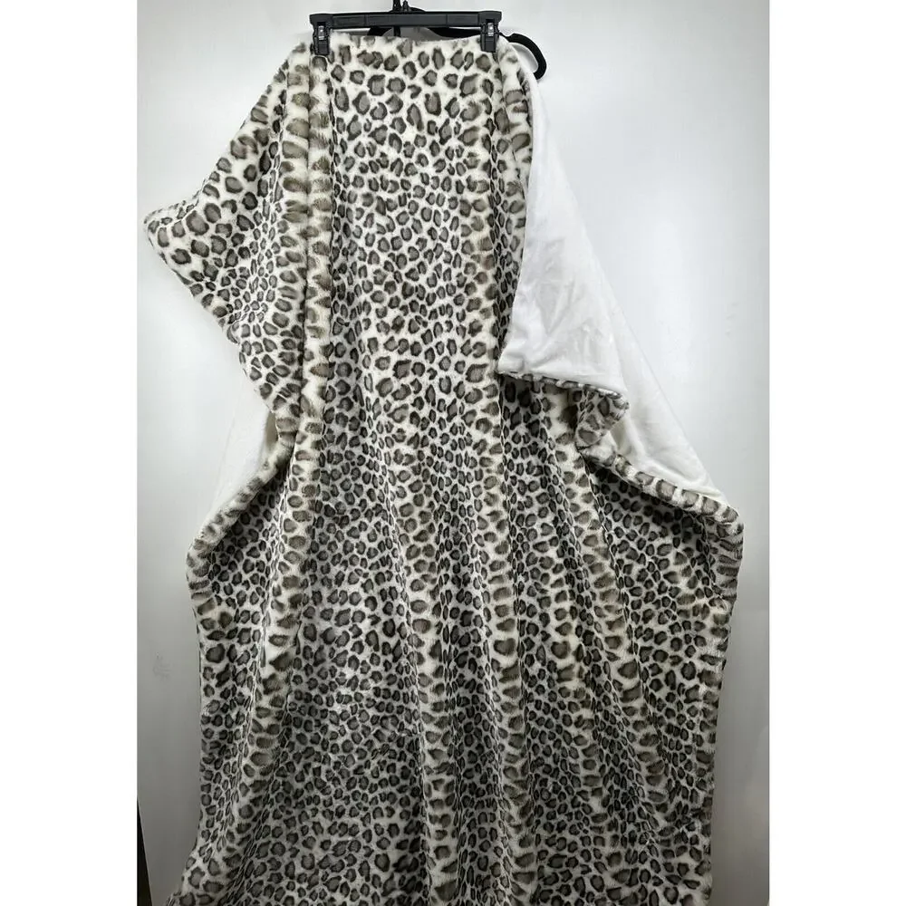 Luxhabitat Leopard Print‎ Throw Blanket Black White warm & Heavy Approx 62